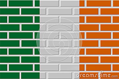 Ireland brick flag illustration Cartoon Illustration