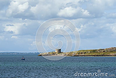Ireland`s Eye - A small island off the coast Stock Photo