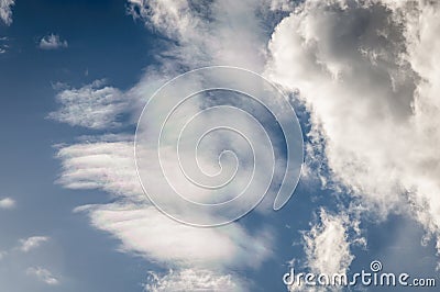 Iridescent clouds Stock Photo