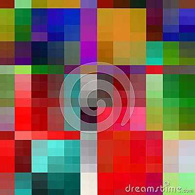 Iridescent and joyful abstract pixel pattern Stock Photo