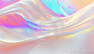 Iridescent neon background. Holographic Abstract soft pastel colors backdrop. Hologram Foil Aesthetic. Trendy vaporwave creative Stock Photo