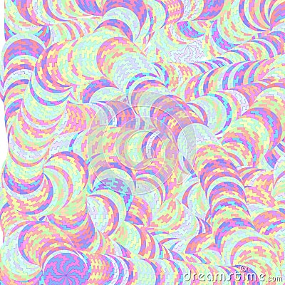 Iridescent Psychedelic circle design Vector Illustration