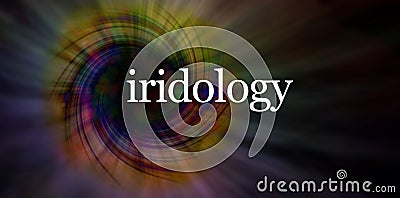 Iridology eye specialist concept banner Stock Photo