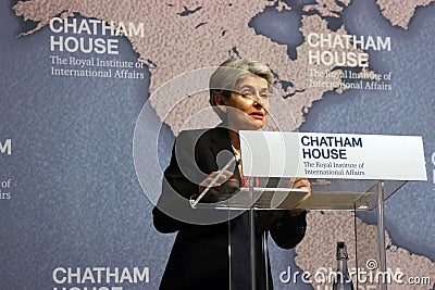 Irina Bokova, director general of the UNâ€™s culture organisation UNESCO Editorial Stock Photo