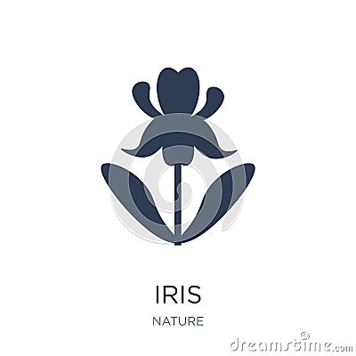 Iris icon. Trendy flat vector Iris icon on white background from Vector Illustration