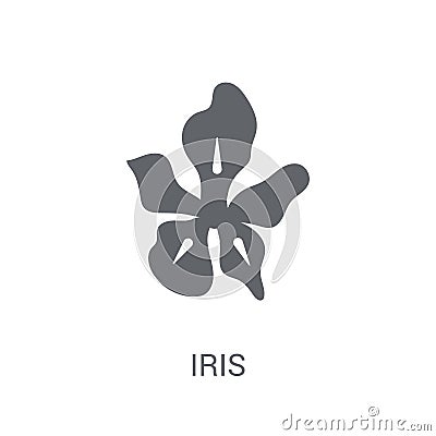 Iris icon. Trendy Iris logo concept on white background from Nat Vector Illustration