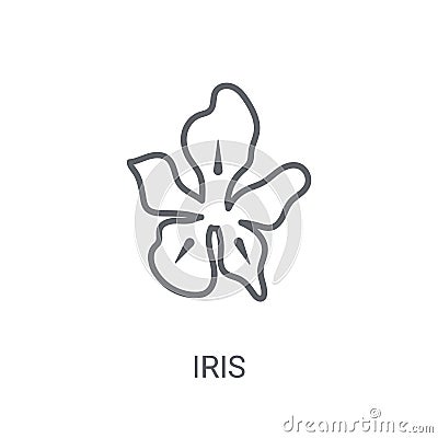 Iris icon. Trendy Iris logo concept on white background from Nat Vector Illustration