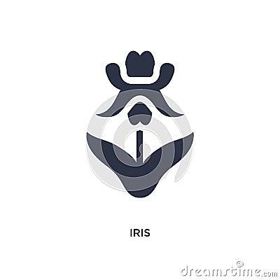 iris icon on white background. Simple element illustration from nature concept Vector Illustration