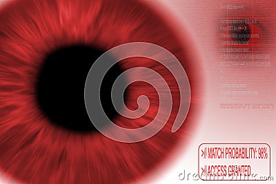 Iris recognition Stock Photo