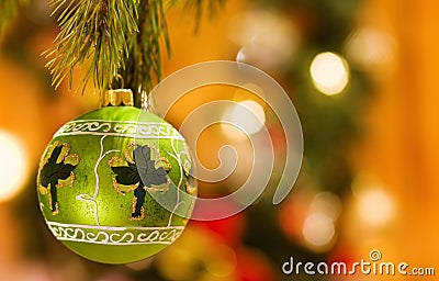 Irish Christmas with lucky shamrock Stock Photo