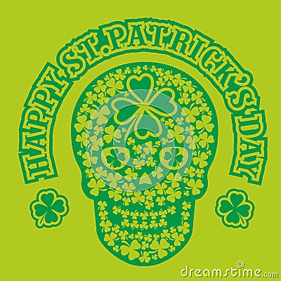 Irish coat of arms with skull Stock Photo