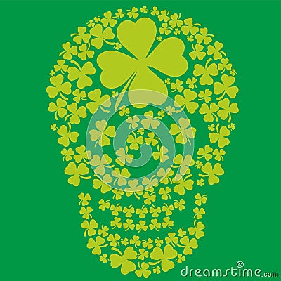 Irish coat of arms with skull Stock Photo