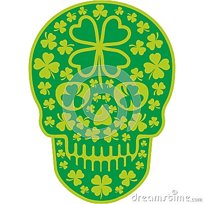 Irish coat of arms with skull Stock Photo
