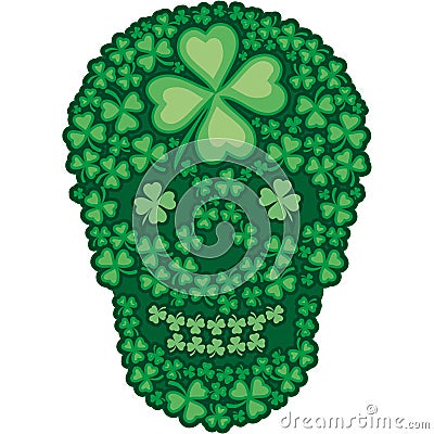 Irish coat of arms with skull Stock Photo