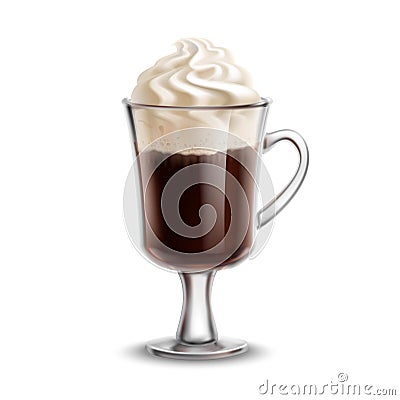 Irish coffee Vector Illustration