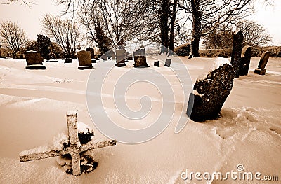 Irish country graveyard Stock Photo