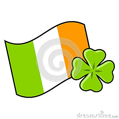 Irish flag Vector Illustration