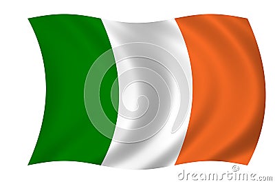 irish flag Stock Photo