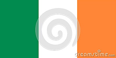 Irish flag Vector Illustration