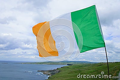 Irish flag Stock Photo