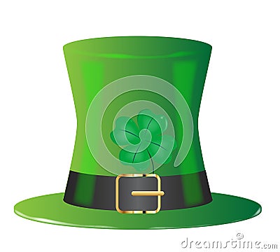 Irish Green Top Hat Vector Illustration