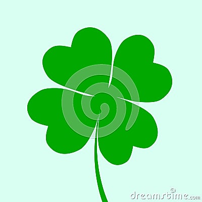 Irish holiday. Saint patricks day 4 leaves clover. Vector illustration . Vector Illustration