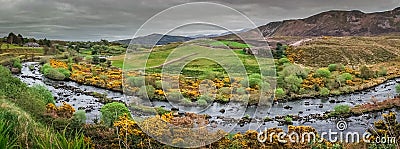 Irish landscape panorama Stock Photo