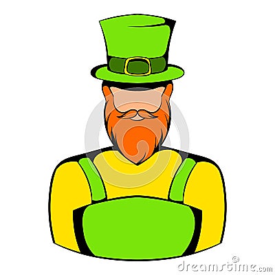 Irish leprechaun icon, icon cartoon Vector Illustration