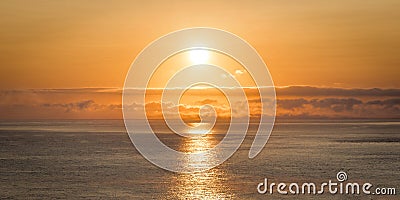 Irish Ocean Sunrise Stock Photo