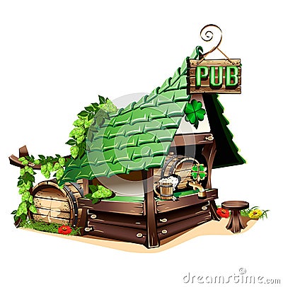 Irish pub Vector Illustration