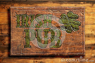 Irish pub sign Stock Photo