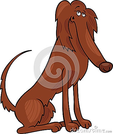 Irish setter dog cartoon illustration Vector Illustration