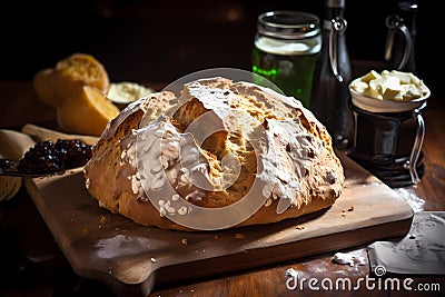 Irish Soda Bread - Ireland (Generative AI) Stock Photo