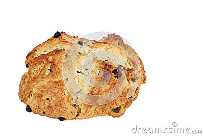 Irish Soda Bread on White Background Stock Photo