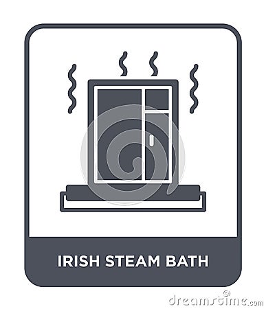 irish steam bath icon in trendy design style. irish steam bath icon isolated on white background. irish steam bath vector icon Vector Illustration