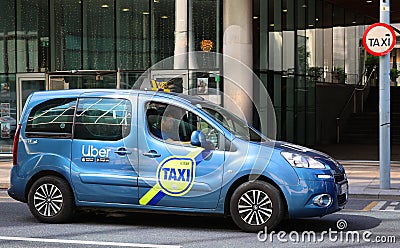 The Irish Taxi Council is a union for full-time taxicab drivers in Ireland Editorial Stock Photo