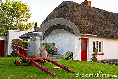 Irish traditional cottage house Stock Photo