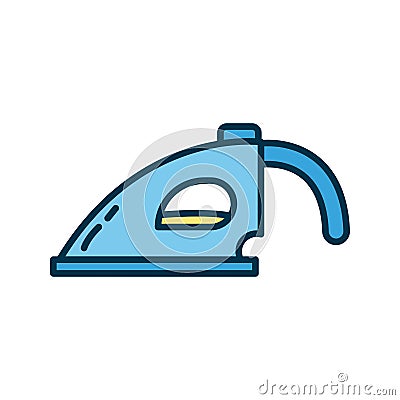 iron appliance flat style icon Vector Illustration