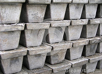 Iron bricks Stock Photo