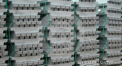 Iron bricks Stock Photo