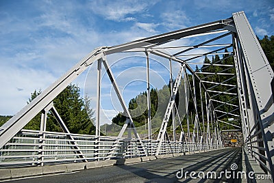 Iron bridge in Norway Stock Photo