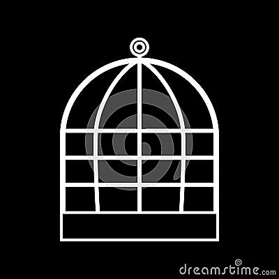 Iron cage icon. Vector Illustration
