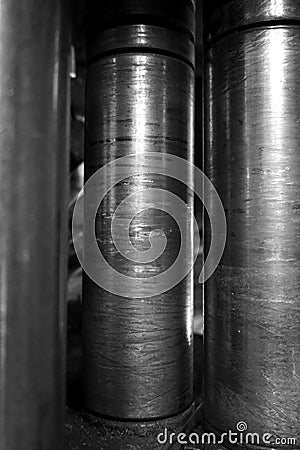 Iron chains shaft Stock Photo