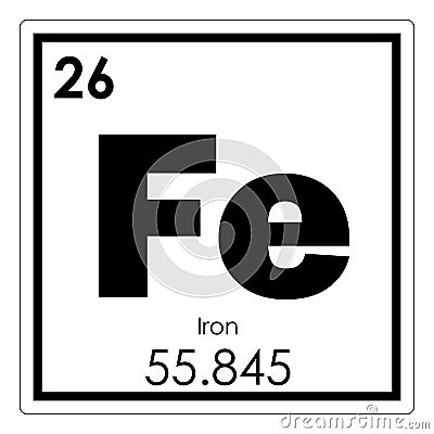 Iron chemical element Stock Photo