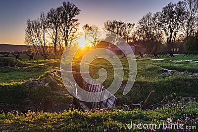 Iron Curtain remains Stock Photo