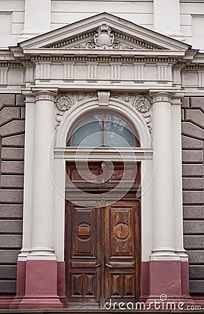 Iron Door from the Street Stock Photo
