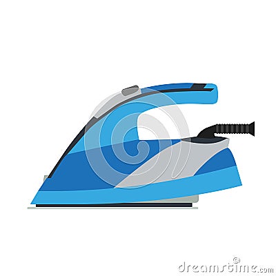 Iron electric ironing vector home illustration clothes laundry flat equipment cartoon appliance Vector Illustration