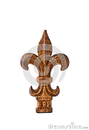 Iron Fleur-de-Lis Finial Stock Photo