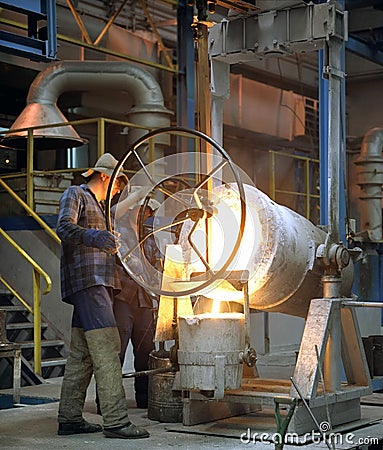 Iron foundry Stock Photo