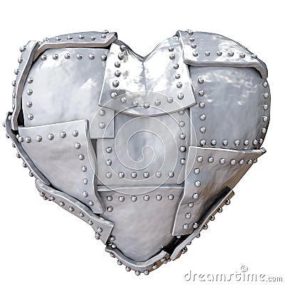 Iron heart Stock Photo